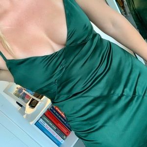 Brand New with Tags Silk Emerald Green Dress